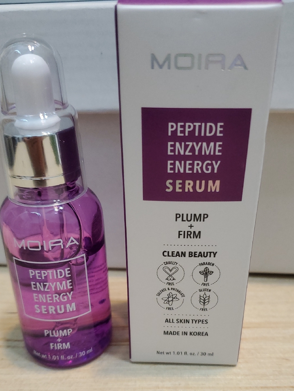 Moira Peptide Enzyme Energy Serum — Purple Hydrating Face Serum